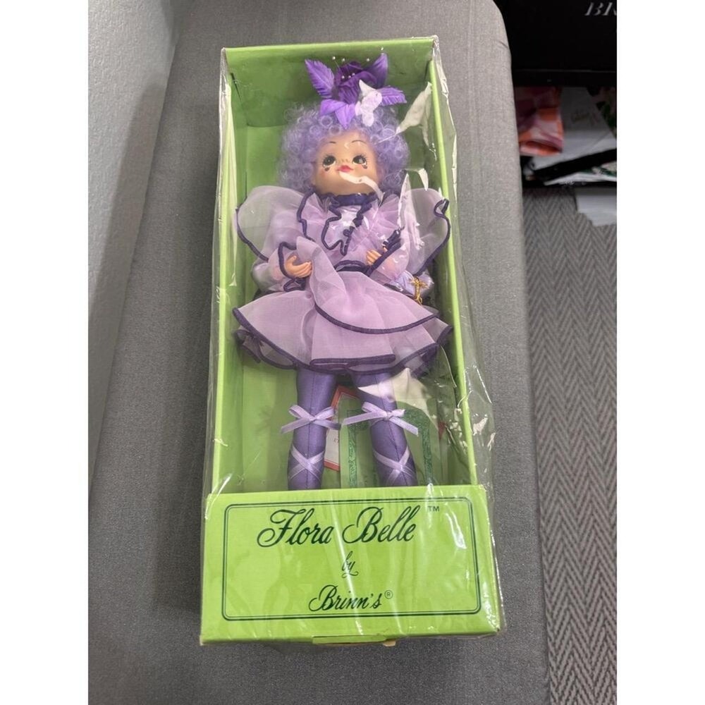 NEW Brinn's Miss Morning Glory Porcelain Pyrple Vintage  Flora Belle  Doll